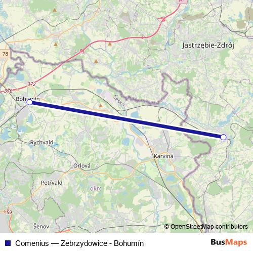 Comenius rail Line Map