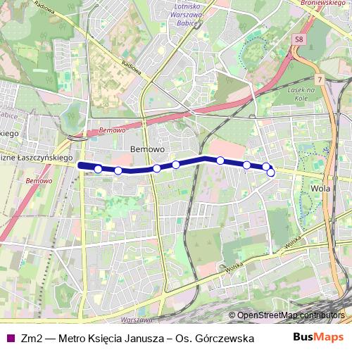 Zm2 bus Line Map
