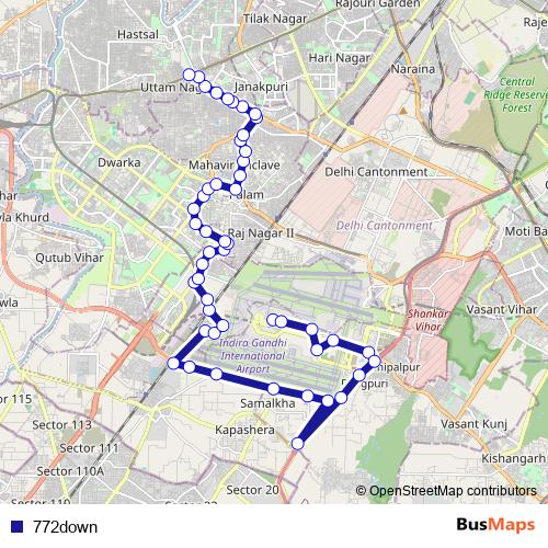 772down bus Line Map