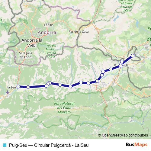 Puig-Seu bus Line Map