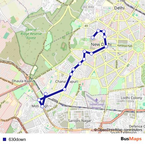 630down bus Line Map