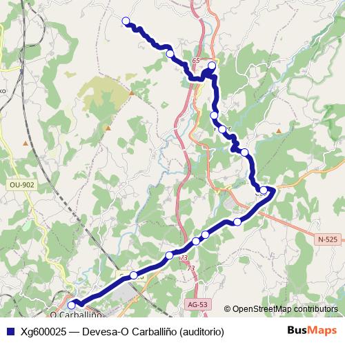 Xg600025 bus Line Map