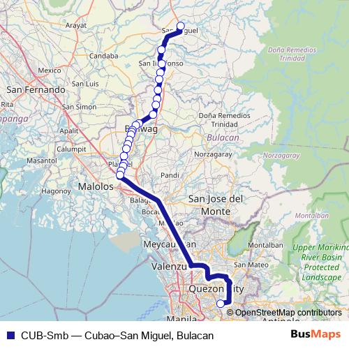 CUB-Smb bus Line Map