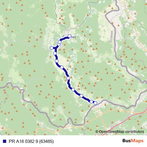 PR A18 0382 9 (63485) bus Line Map