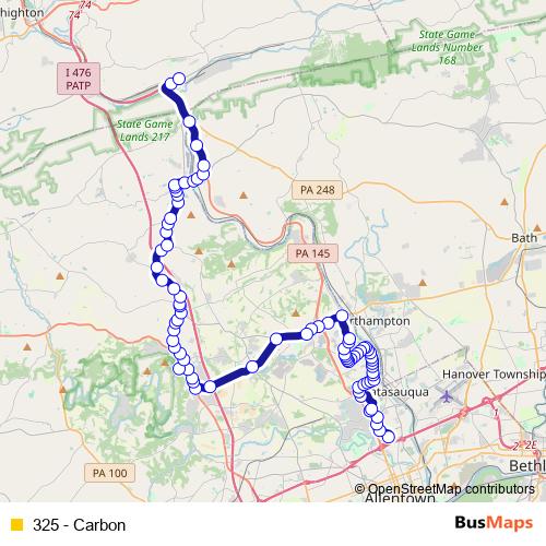 325 - Carbon bus Line Map