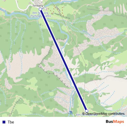Tbe cable-car Line Map