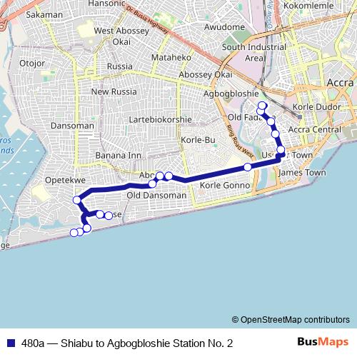 480a bus Line Map