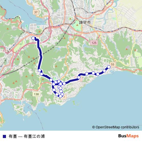 有喜 bus Line Map
