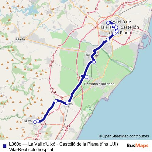 L360c bus Line Map