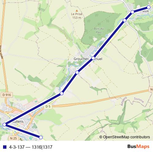 4-3-137 bus Line Map