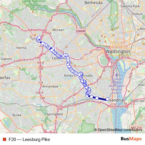 F20 bus Line Map