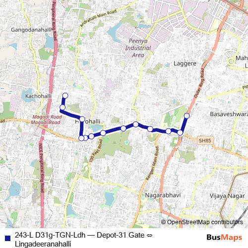 243-L D31g-TGN-Ldh bus Line Map