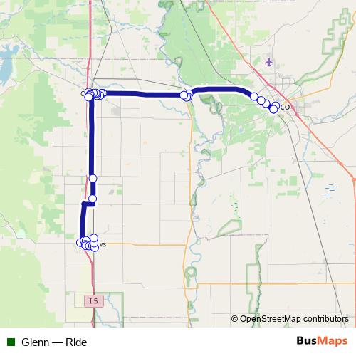 Glenn bus Line Map