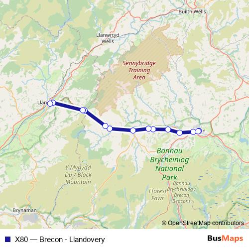 X80 bus Line Map