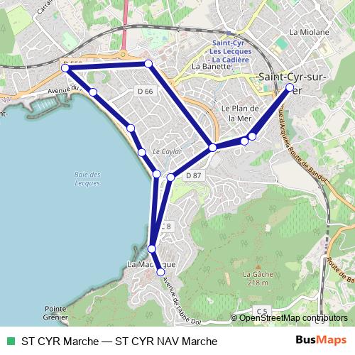 ST CYR Marche bus Line Map
