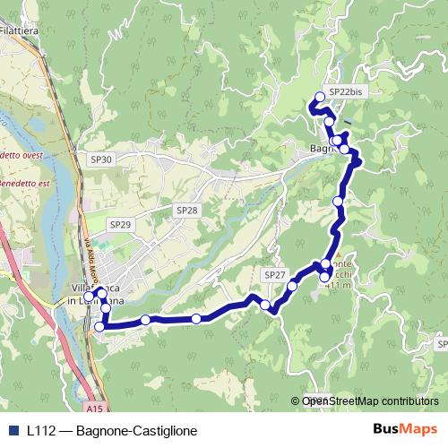 L112 bus Line Map