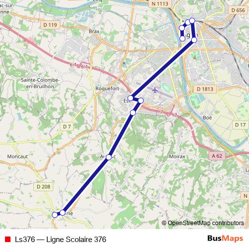 Ls376 bus Line Map