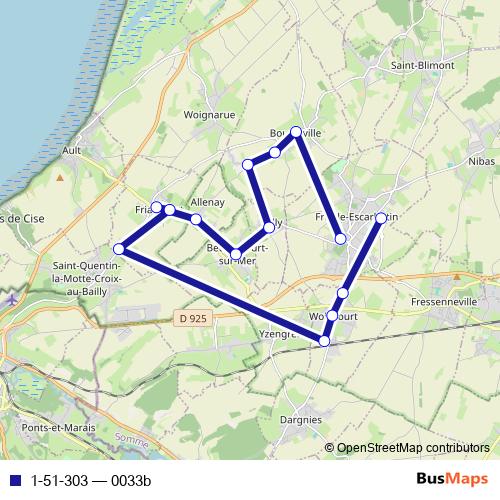 1-51-303 bus Line Map