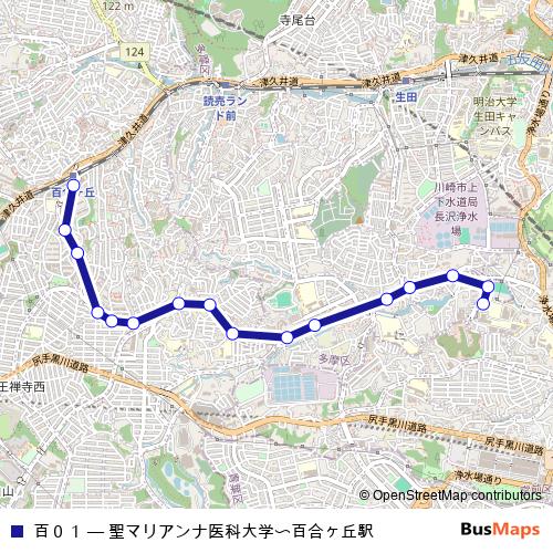 百０１ bus Line Map