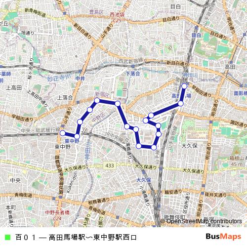 百０１ bus Line Map