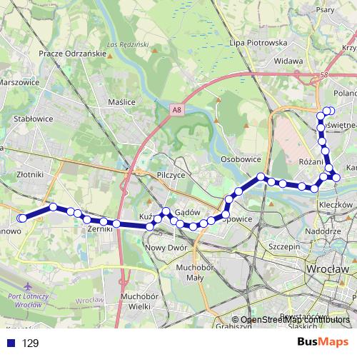 129 bus Line Map