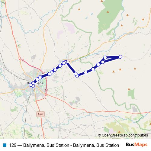 129 bus Line Map
