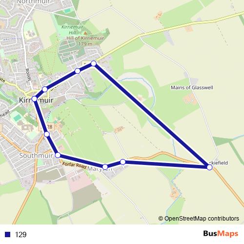 129 bus Line Map