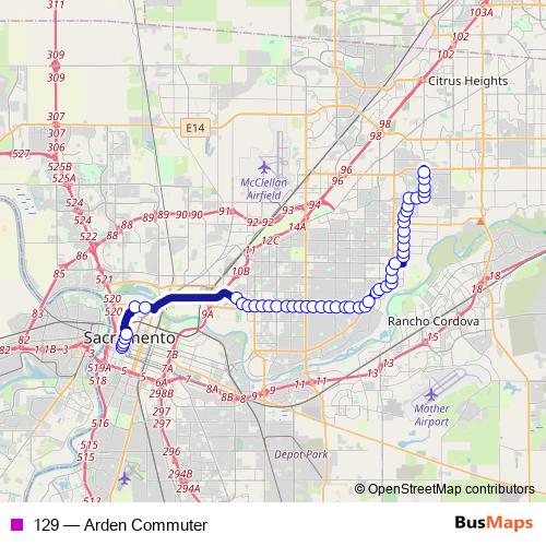 129 bus Line Map