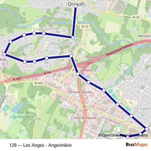 129 bus Line Map