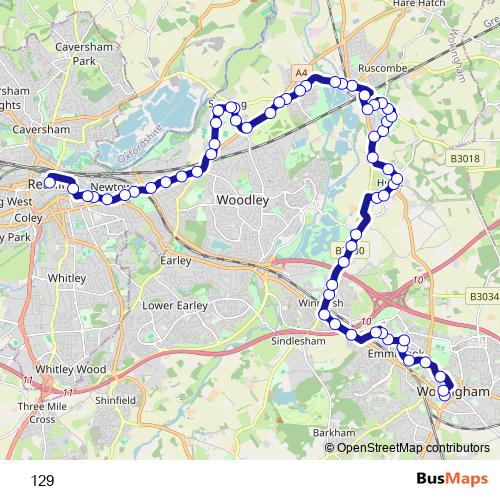 129 bus Line Map