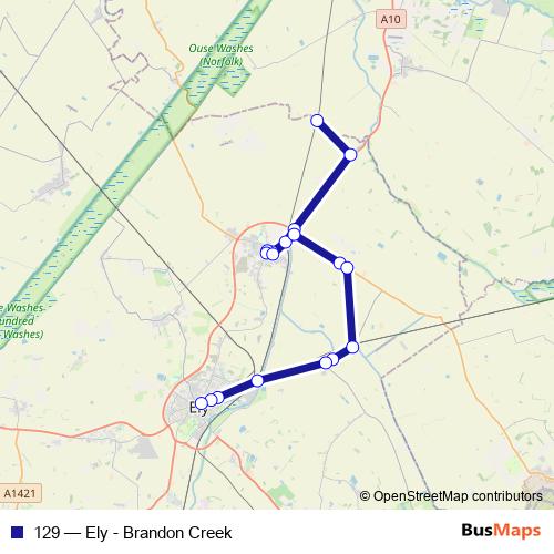 129 bus Line Map