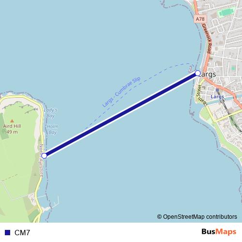 CM7 ferry Line Map