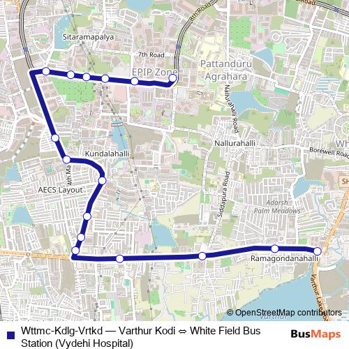 Wttmc-Kdlg-Vrtkd bus Line Map