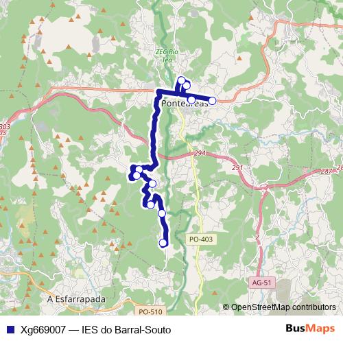 Xg669007 bus Line Map