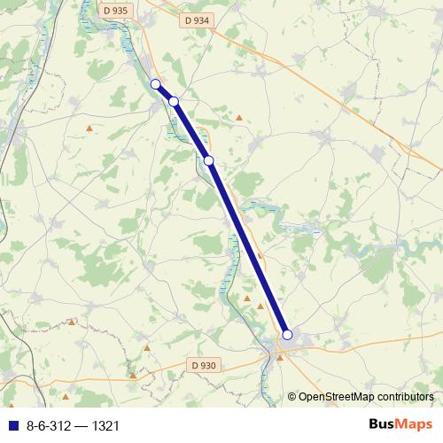 8-6-312 bus Line Map