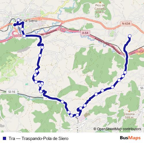 Tra bus Line Map
