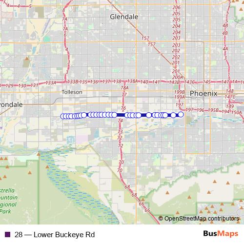 28 bus Line Map