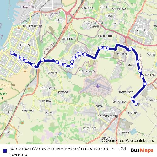 28 bus Line Map