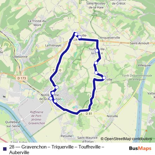 28 bus Line Map