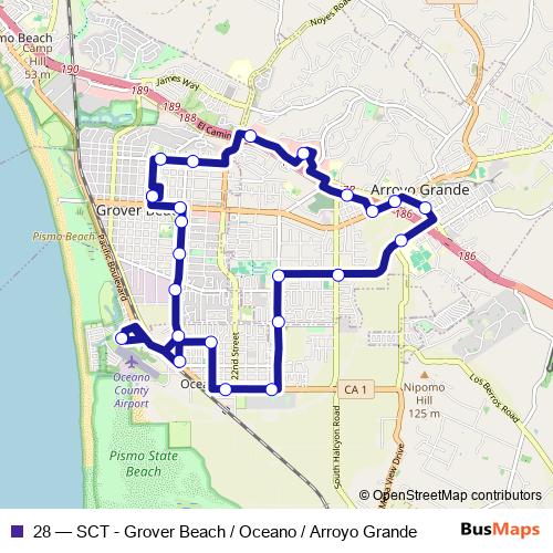 28 bus Line Map