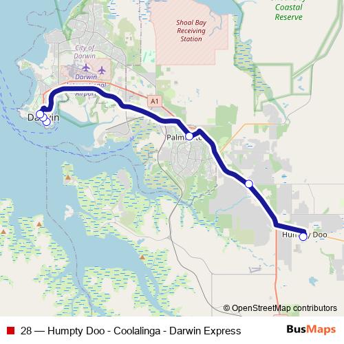 28 bus Line Map