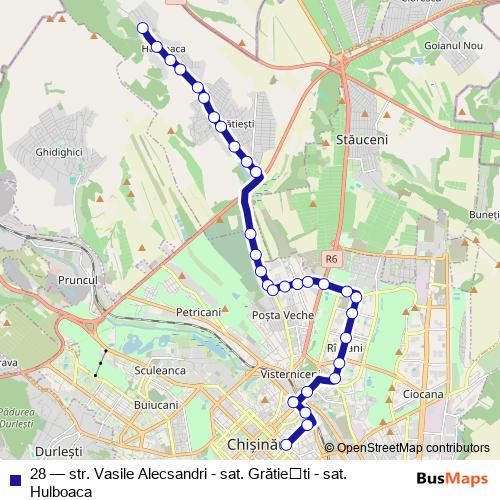 28 bus Line Map