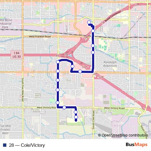 28 bus Line Map