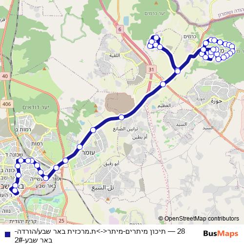 28 bus Line Map