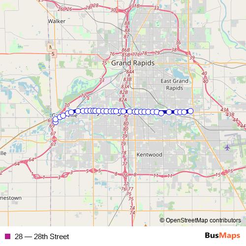 28 bus Line Map
