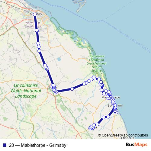 28 bus Line Map