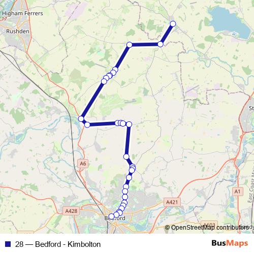 28 bus Line Map