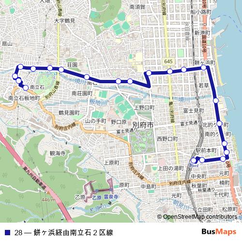 28 bus Line Map