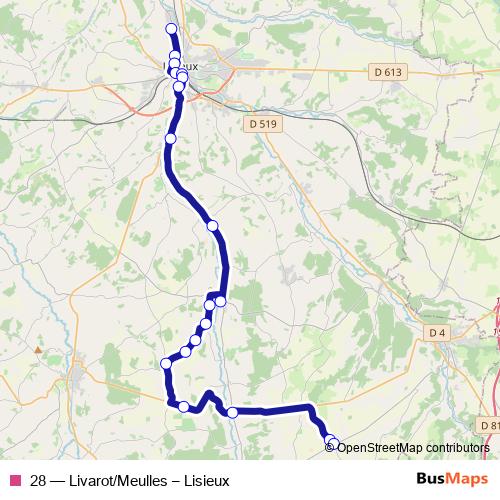 28 bus Line Map
