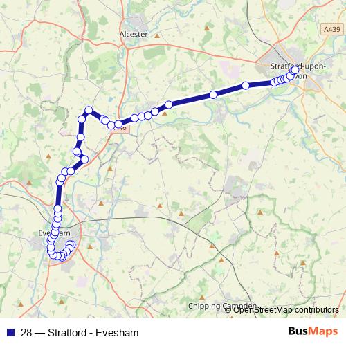 28 bus Line Map